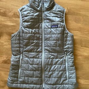Patagonia Nano Puff Vest, Feather Grey, size Medium womens. Like new!